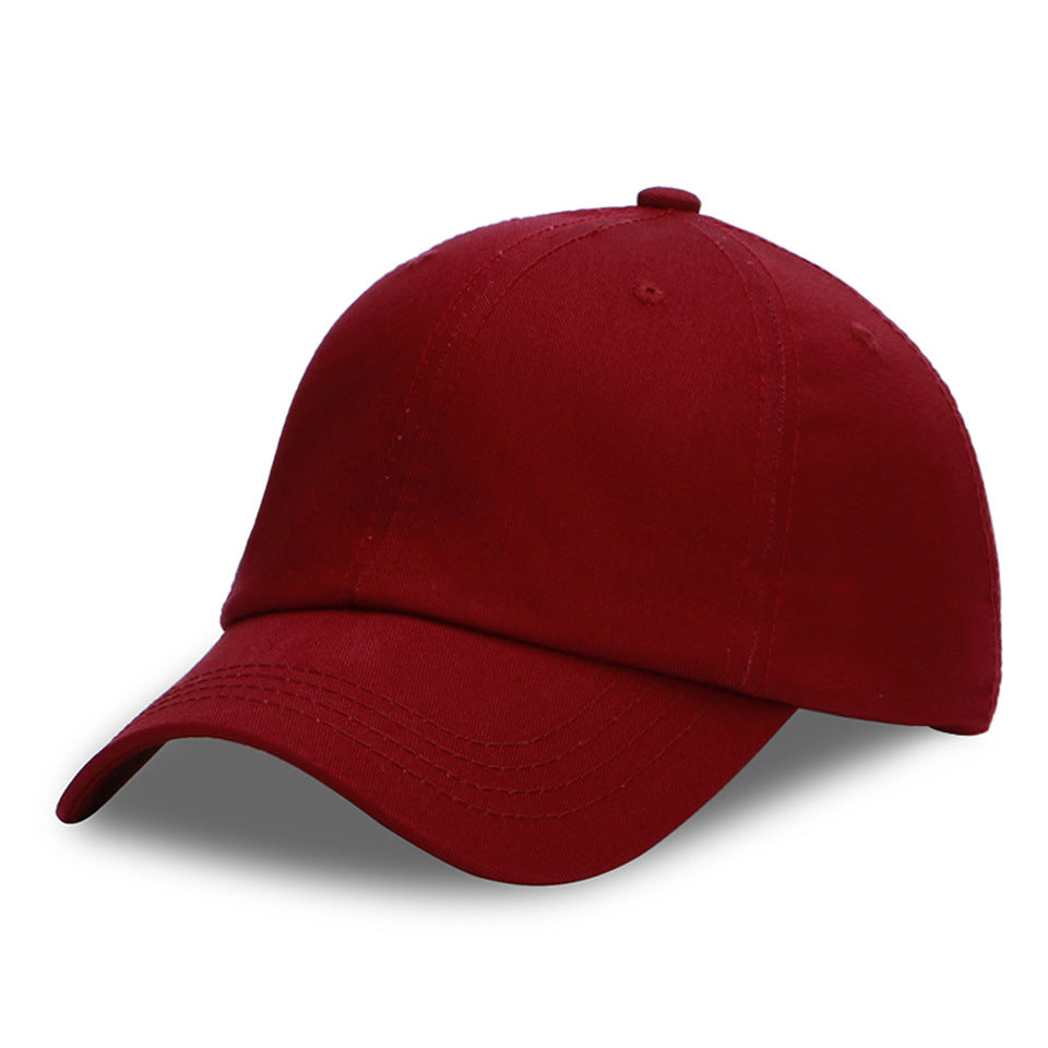 Solid Color Cotton Baseball Cap Classic Adjustable Dad Hat-xx676