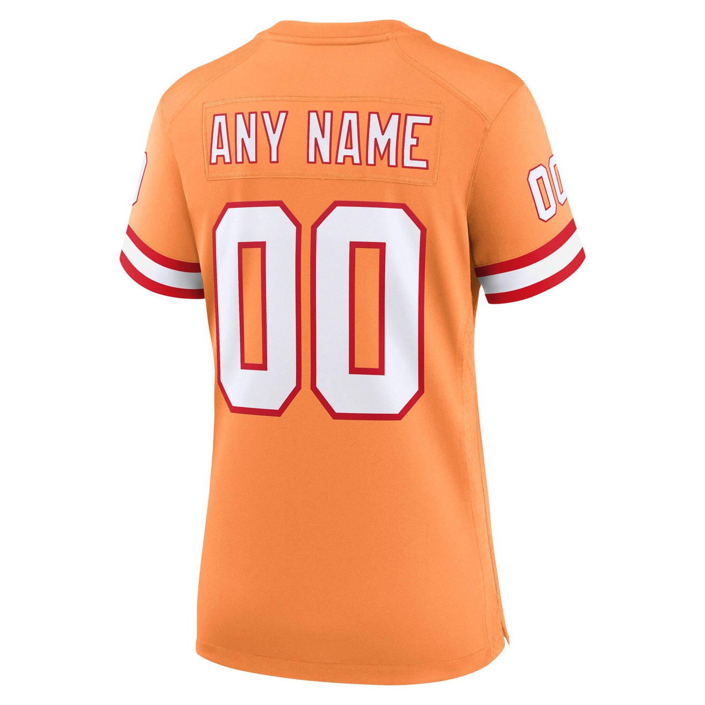 Camiseta de fútbol personalizada para mujer: opciones disponibles: naranja, peltre, rojo o blanco