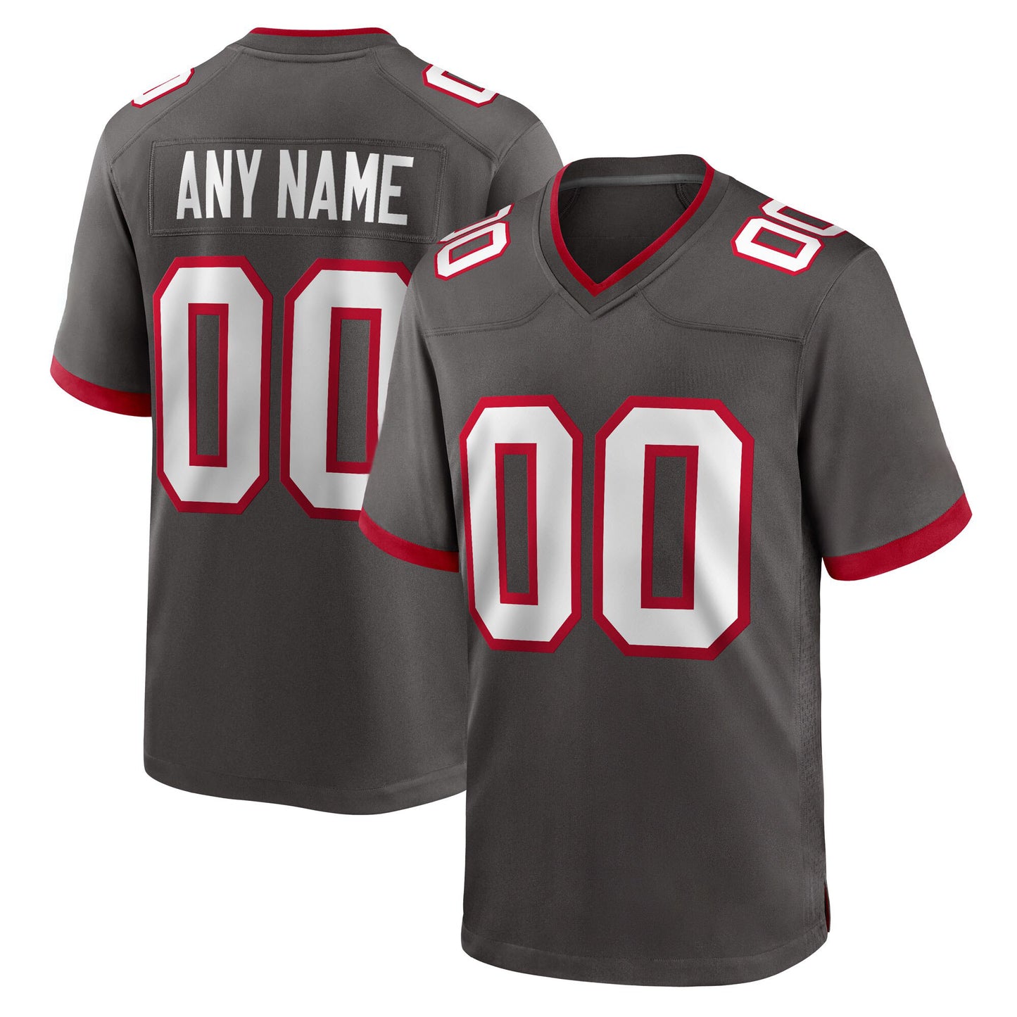 Camiseta de fútbol personalizada para hombre: opciones disponibles: naranja, peltre, rojo o blanco