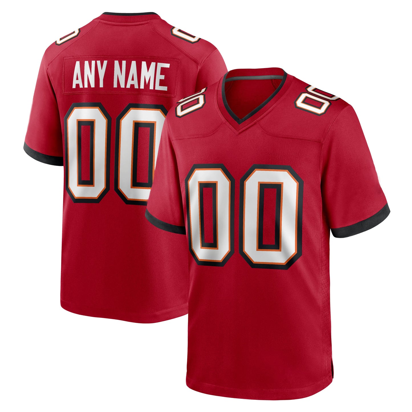 Camiseta de fútbol personalizada para hombre: opciones disponibles: naranja, peltre, rojo o blanco