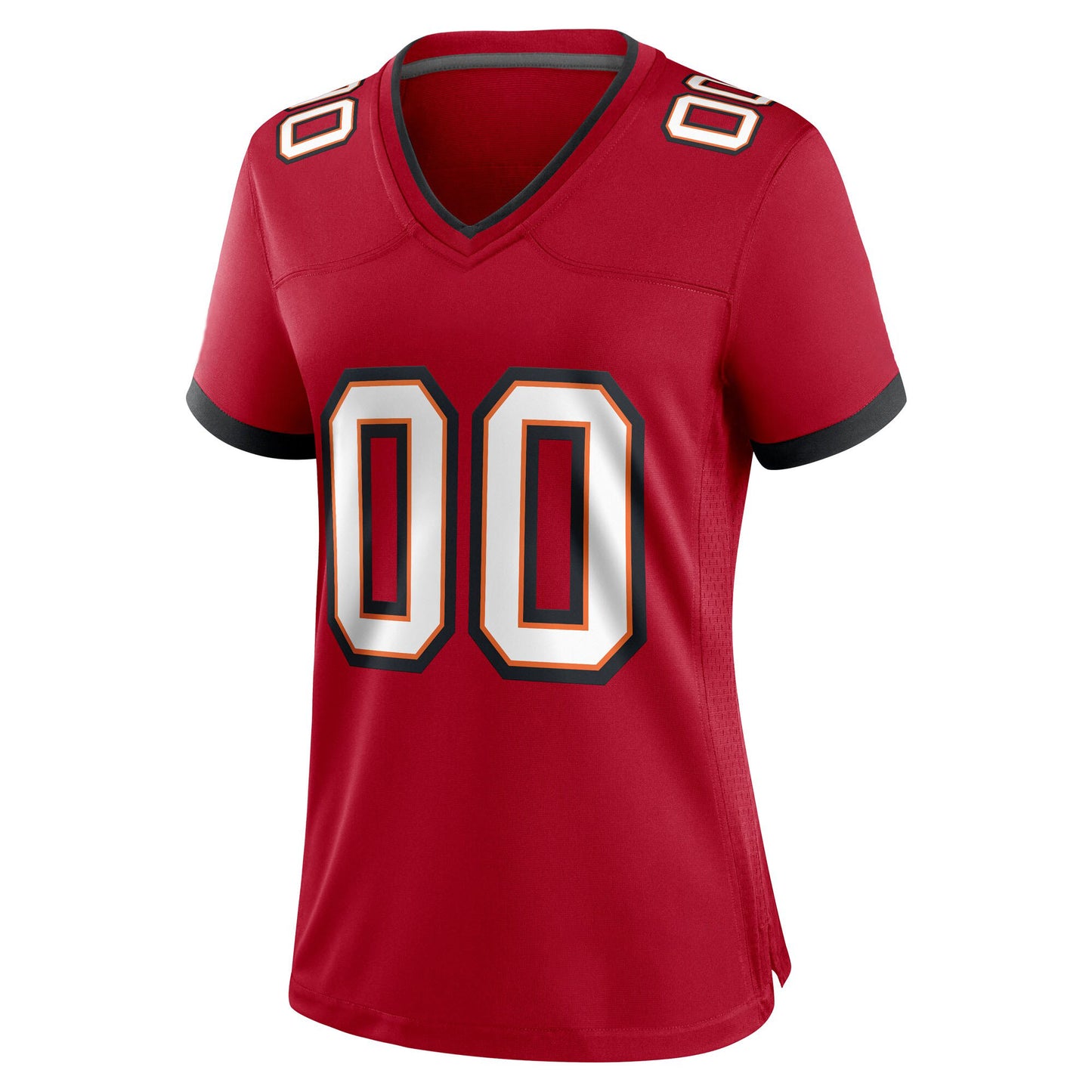 Camiseta de fútbol personalizada para mujer: opciones disponibles: naranja, peltre, rojo o blanco