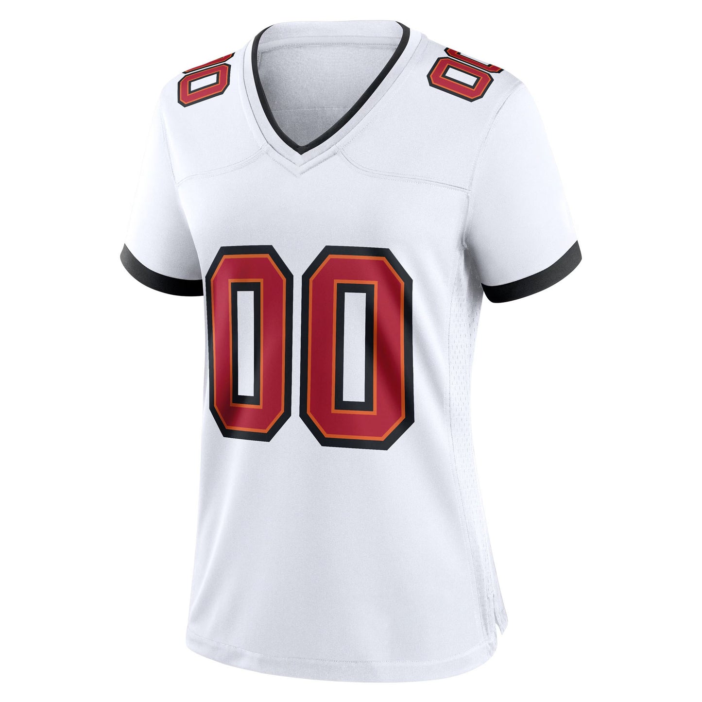 Camiseta de fútbol personalizada para mujer: opciones disponibles: naranja, peltre, rojo o blanco