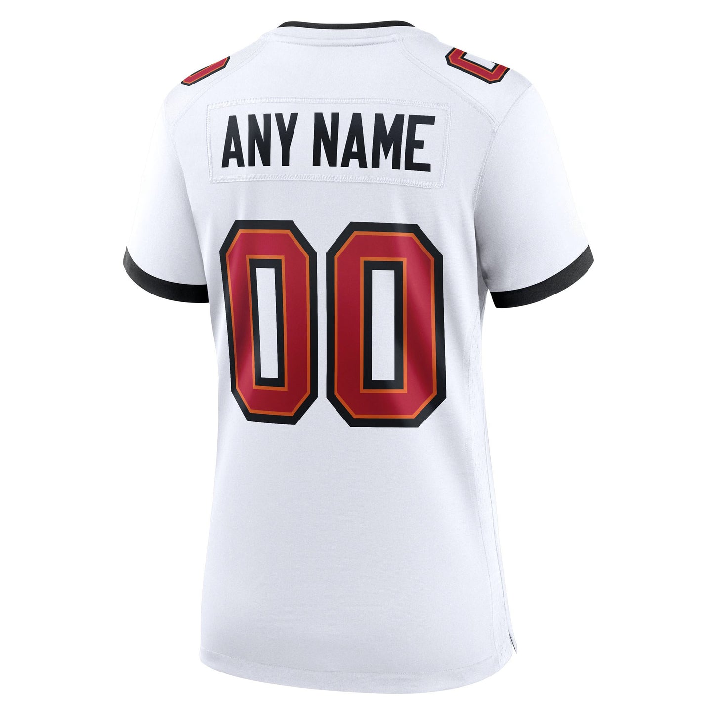 Camiseta de fútbol personalizada para mujer: opciones disponibles: naranja, peltre, rojo o blanco