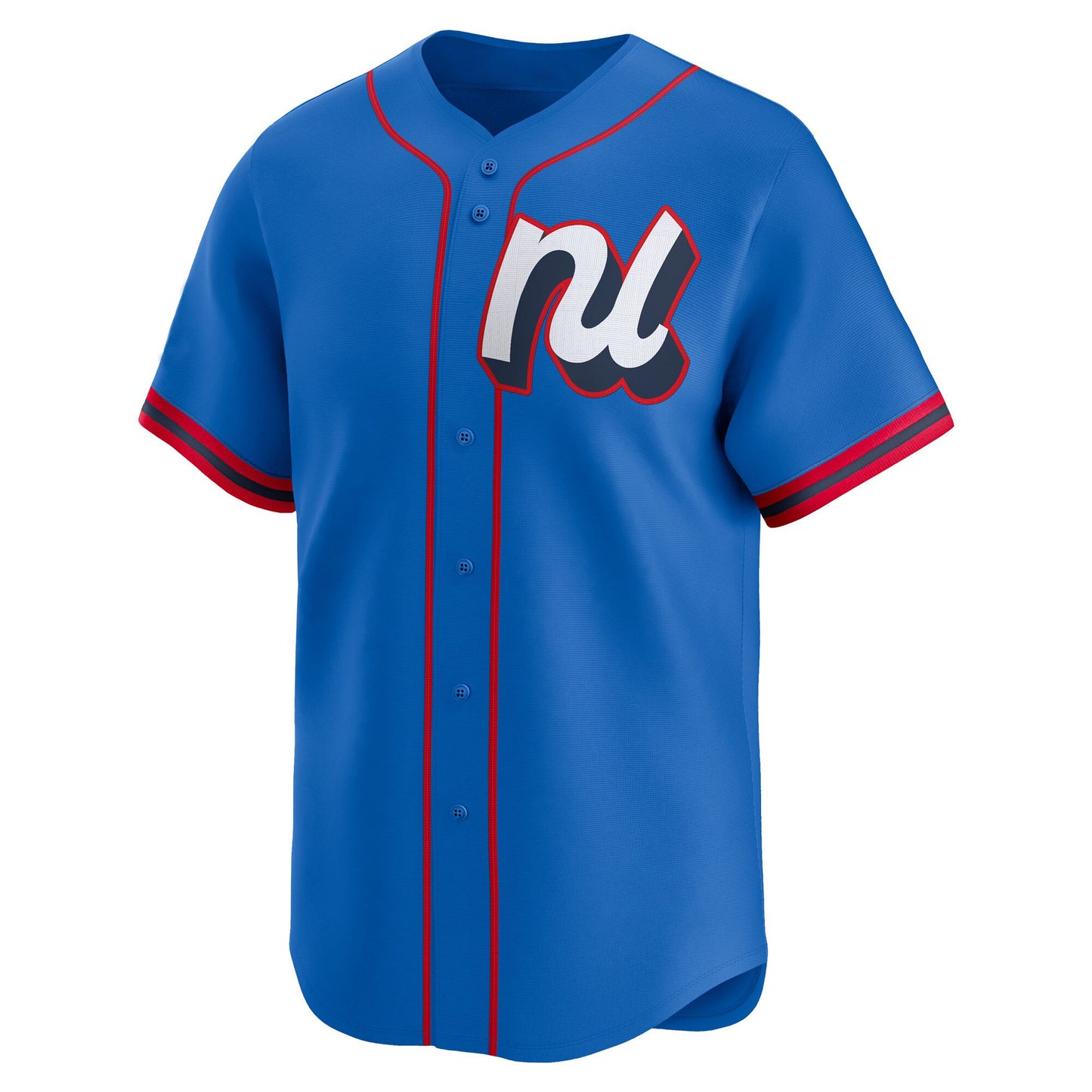 Men’s Throwback Blue Embroidered Custom Baseball Jersey - Throwback-B003