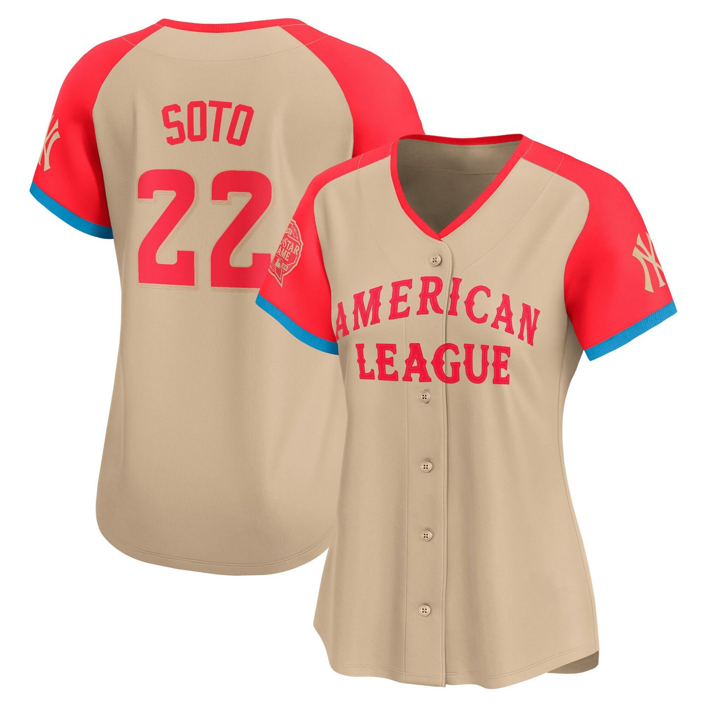 Women’s #22 Embroidered Custom Baseball Jersey - B002