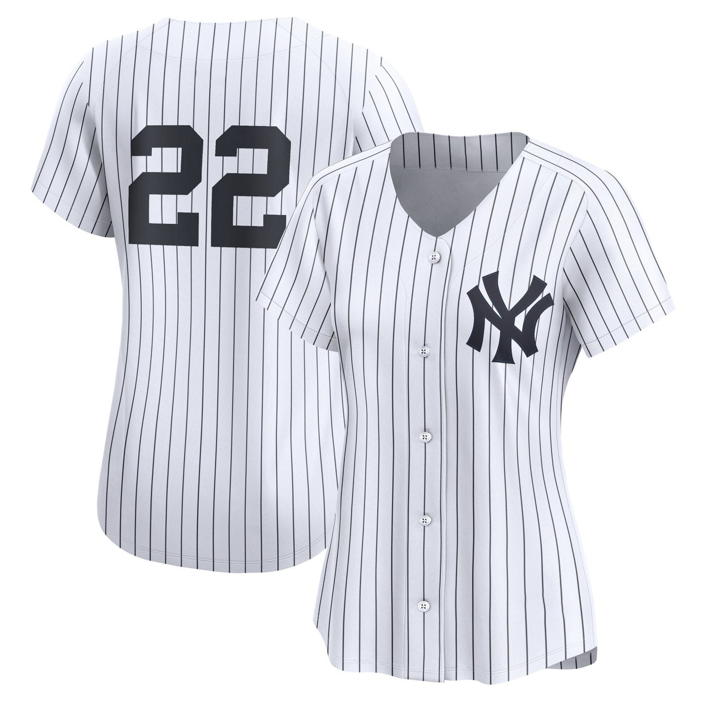 Women’s #22 Embroidered Custom Baseball Jersey - B002