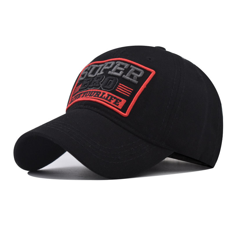 New Cotton Baseball Cap with SUPER Embroidery Street Style Trendy Duckbill Hat for Men & Women-2082
