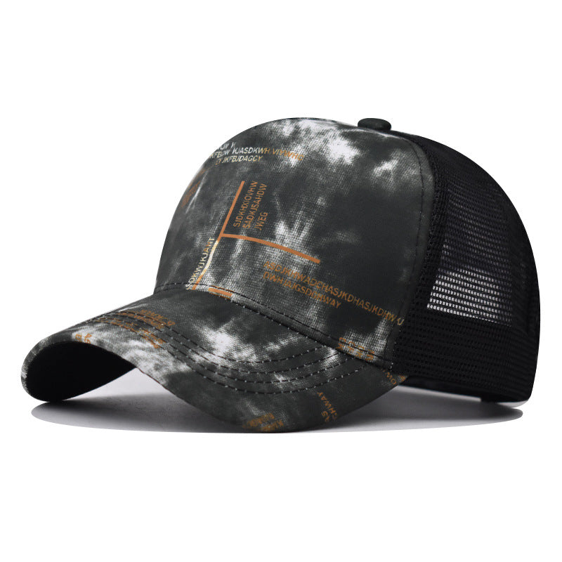 New Gradient Color Embroidered Baseball Cap Outdoor Casual Plaid Duckbill Hat for Men & Women-2323