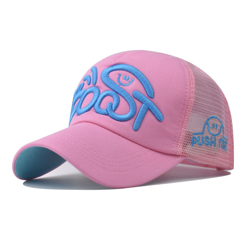 New Cotton Baseball Cap with BOST Embroidery Vintage Washed Outdoor Sun Hat for Men & Women-2053