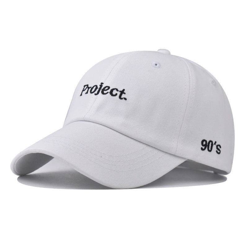 New Cotton Baseball Cap with Small Letter Embroidery Outdoor Trendy Duckbill Hat for Men & Women-2291