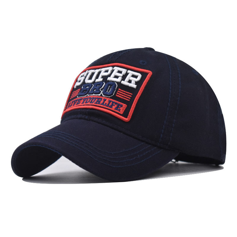 New Cotton Baseball Cap with SUPER Embroidery Street Style Trendy Duckbill Hat for Men & Women-2082