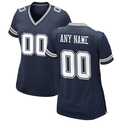 Camiseta de fútbol personalizada para mujer: nombre y número personalizados, corte deportivo, estilo equipo. 