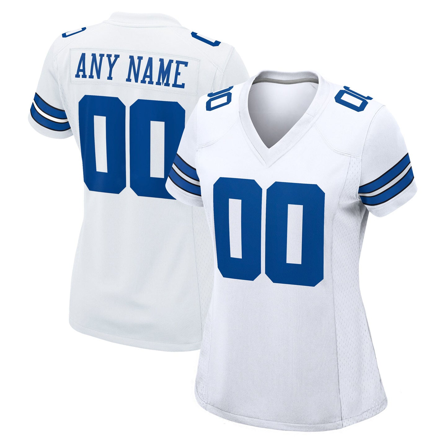 Camiseta de fútbol personalizada para mujer: nombre y número personalizados, corte deportivo, estilo equipo. 