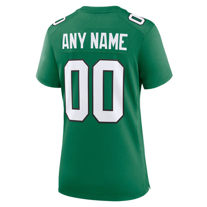 Camiseta de fútbol personalizada para mujer: nombre y número personalizados, opción verde clásica 
