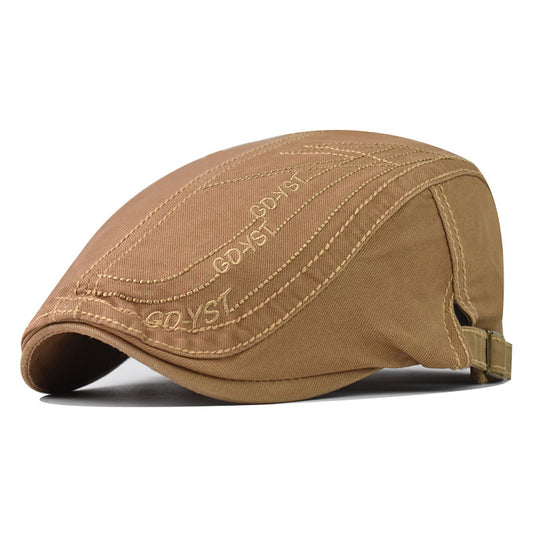 Embroidered Beret Hat Korean Style Fashion Cotton Newsboy Cap Outdoor Travel Cap-1710