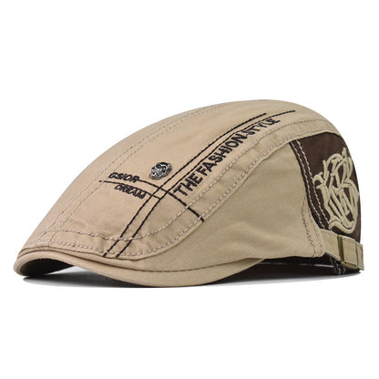 New Cotton Beret Breathable Casual Vintage Flat Cap for Men-1716