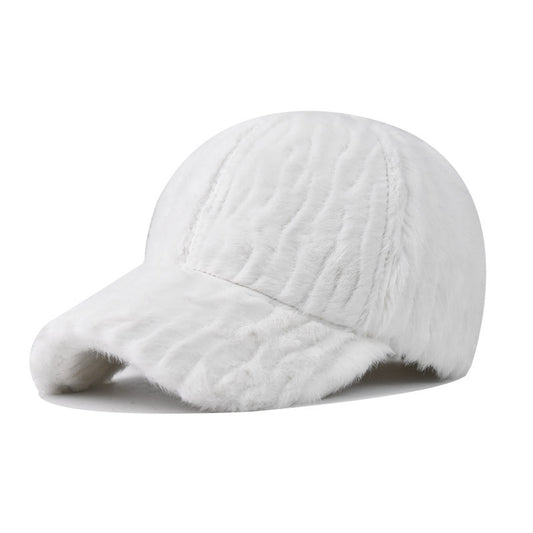 New Solid Color Shearling Baseball Cap Outdoor Sunshade Hat-1724