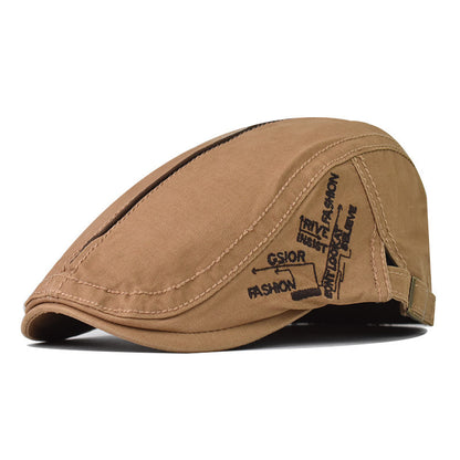 Classic Unisex Cotton Newsboy Hat in Vintage British Casual Painter Style-1718