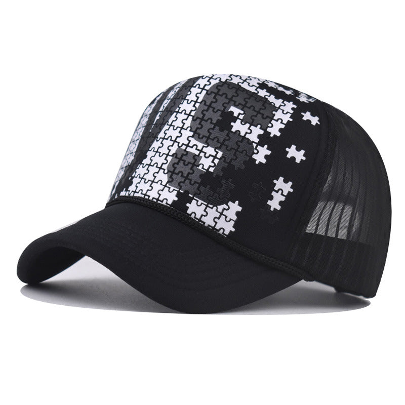 New 3D VS Embroidery Mesh Baseball Cap Casual Outdoor Mesh Hat for Men & Women-2305