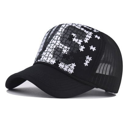 New 3D VS Embroidery Mesh Baseball Cap Casual Outdoor Mesh Hat for Men & Women-2305
