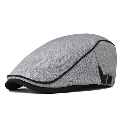 Cotton Beret Hat with Stylish Stitching Youth Casual Visor Newsboy Cap for Men & Women-1778