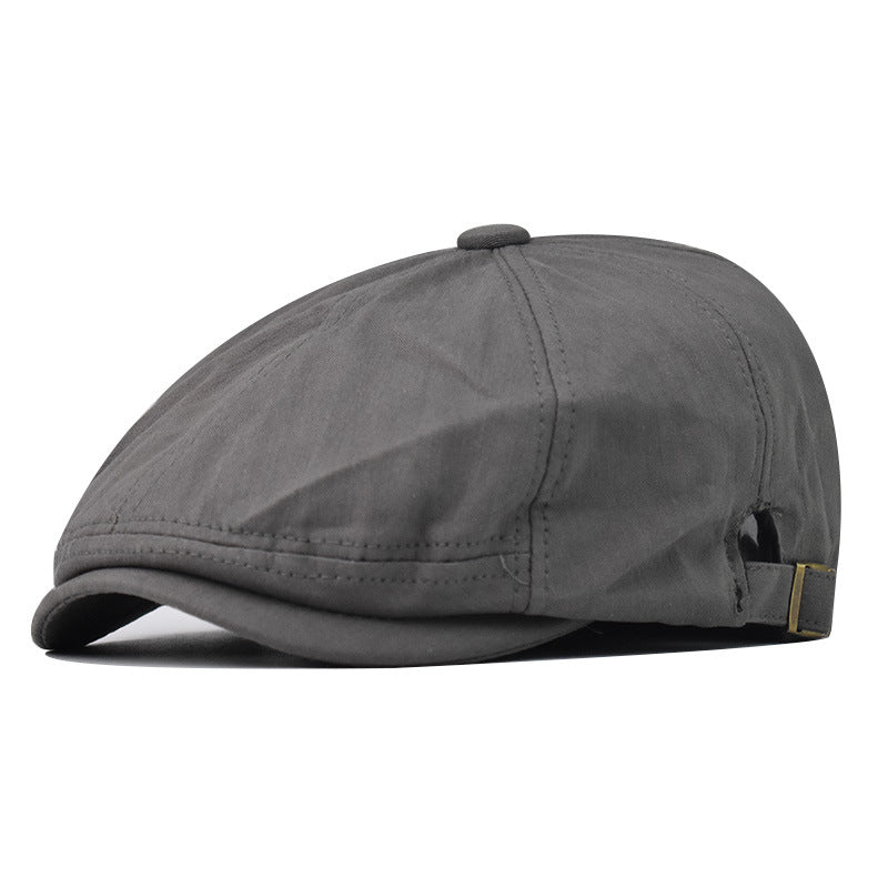Classic Spring Autumn Beret Hat Vintage Style Simple Solid Knitted Newsboy Cap for Men & Women-1776