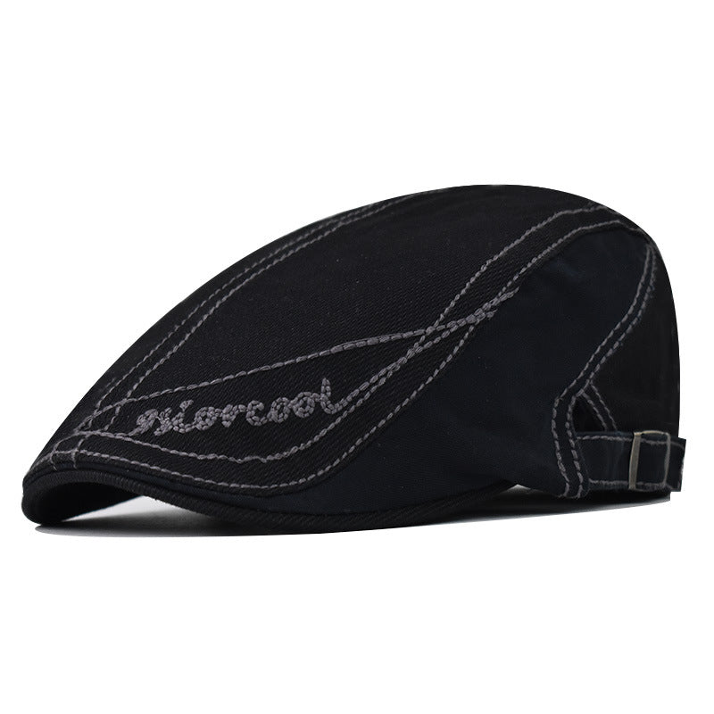 Classic Cotton Beret Hat Vintage British Style Stylish Stitching Newsboy Cap for Men & Women-1711