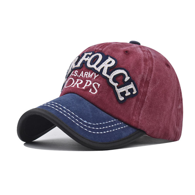New Large Letter Embroidered Cotton Baseball Cap Outdoor Sports Sunshade Hat for Men-2041