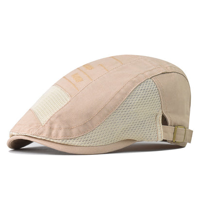 Breathable Cotton Mesh Beret Vintage Newsboy Flat Cap-1788