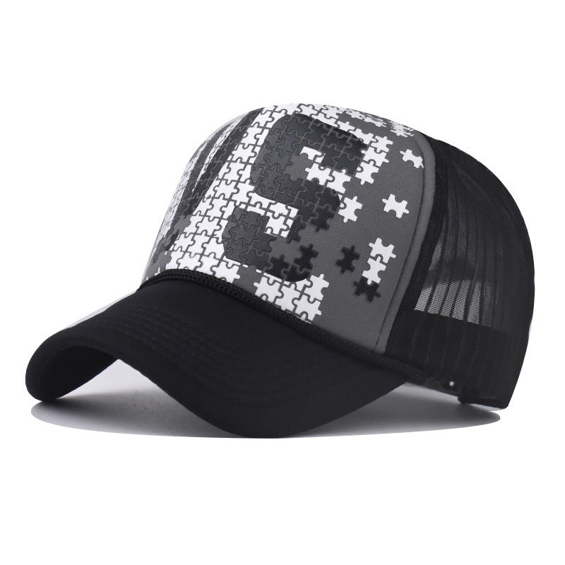 New 3D VS Embroidery Mesh Baseball Cap Casual Outdoor Mesh Hat for Men & Women-2305