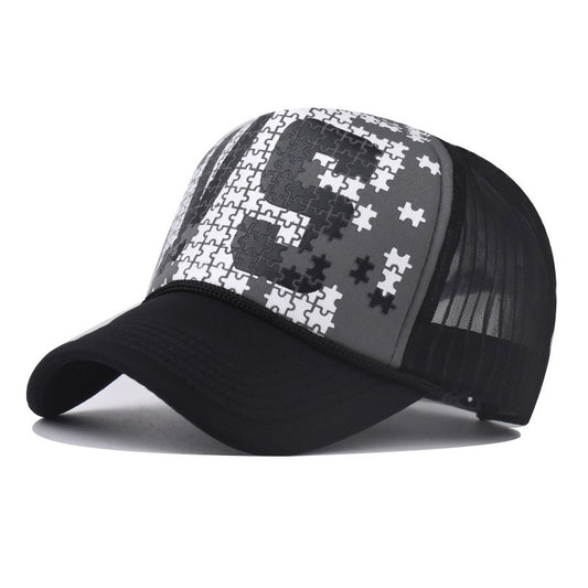 New 3D VS Embroidery Mesh Baseball Cap Casual Outdoor Mesh Hat for Men & Women-2305