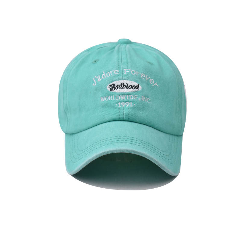 New Baseball Cap with 1991 Small Letter Embroidery Round Logo Outdoor Casual Duckbill Hat for Men & Women-2251