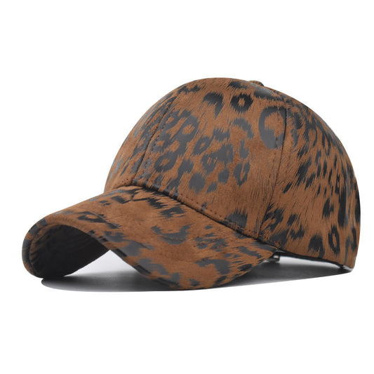 New Cotton Baseball Cap with Leopard Print Spring Summer Sun Hat for Men & Women-2037