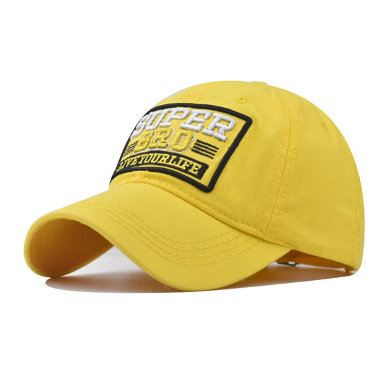 New Cotton Baseball Cap with SUPER Embroidery Street Style Trendy Duckbill Hat for Men & Women-2082