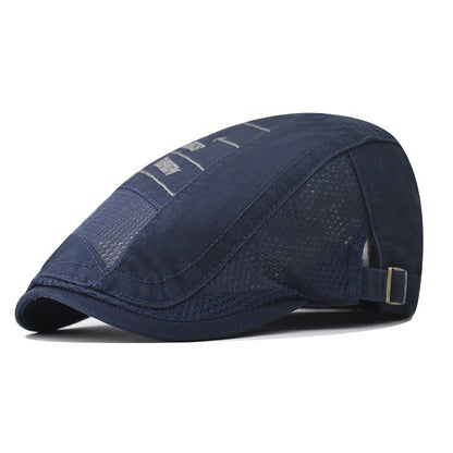Breathable Cotton Mesh Beret Vintage Newsboy Flat Cap-1788