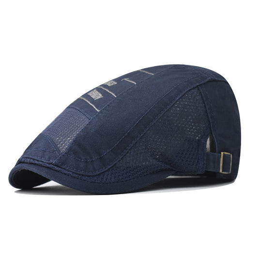 Breathable Cotton Mesh Beret Vintage Newsboy Flat Cap-1788