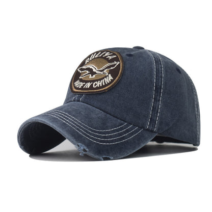 Classic Outdoor Plaid Baseball Cap Large Embroidery Wild Goose Fashion Hat for Men & Women-1968