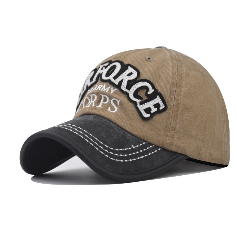 New Large Letter Embroidered Cotton Baseball Cap Outdoor Sports Sunshade Hat for Men-2041