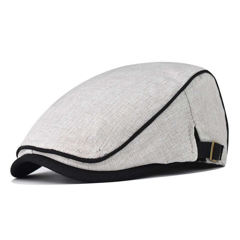 Cotton Beret Hat with Stylish Stitching Youth Casual Visor Newsboy Cap for Men & Women-1778