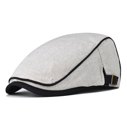 Cotton Beret Hat with Stylish Stitching Youth Casual Visor Newsboy Cap for Men & Women-1778