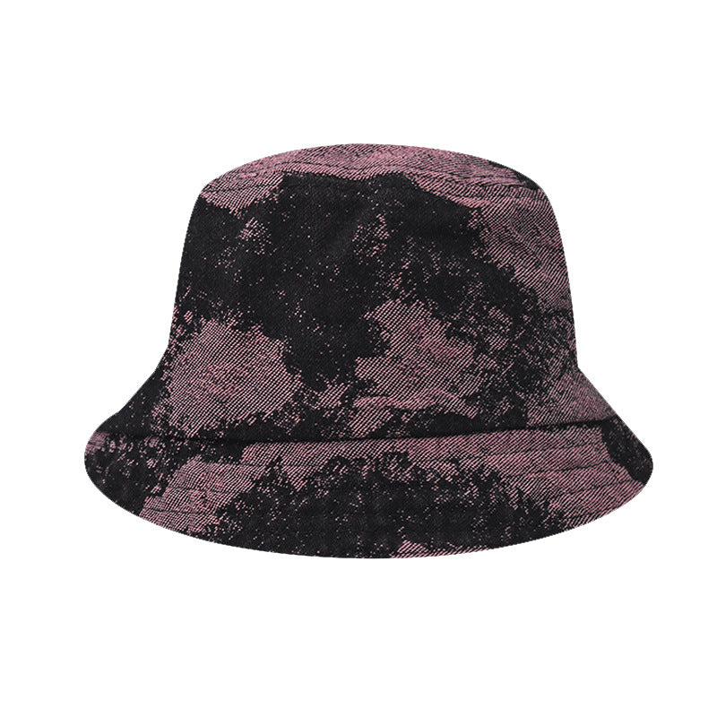 Classic Summer Square Jacquard Denim Fisherman Bucket Hat Sunshade Basin Hat for Men & Women-1790