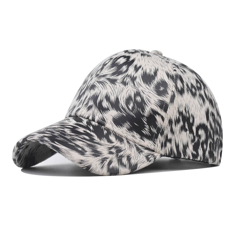 New Cotton Baseball Cap with Leopard Print Spring Summer Sun Hat for Men & Women-2037