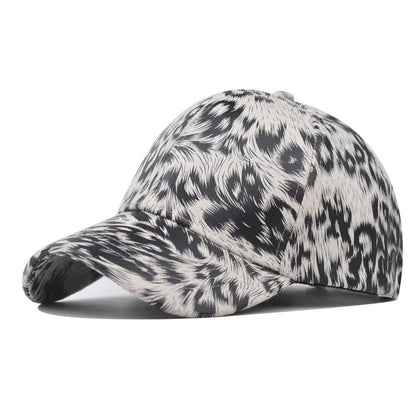 New Cotton Baseball Cap with Leopard Print Spring Summer Sun Hat for Men & Women-2037