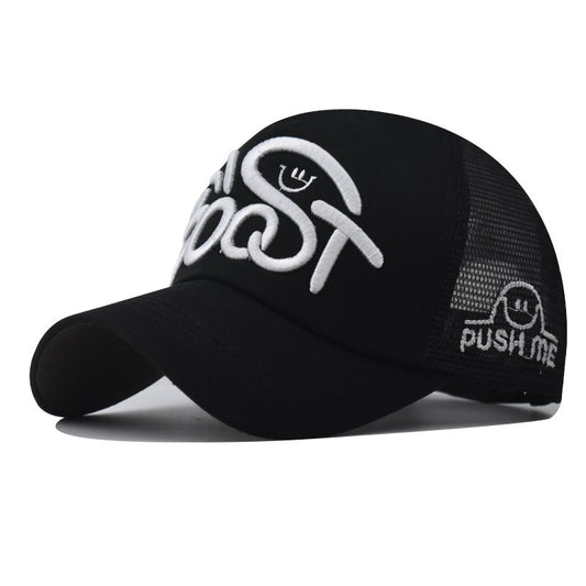 New Cotton Baseball Cap with BOST Embroidery Vintage Washed Outdoor Sun Hat for Men & Women-2053