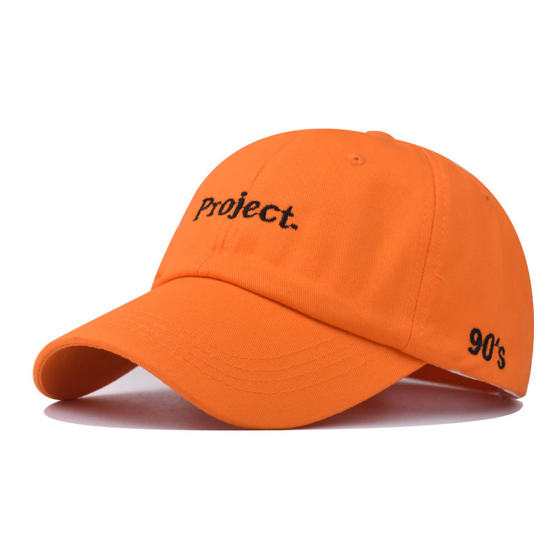 New Cotton Baseball Cap with Small Letter Embroidery Outdoor Trendy Duckbill Hat for Men & Women-2291