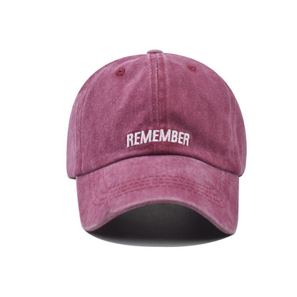 Trendy Small Letter Baseball Cap Washed Two-Tone Spliced Duckbill Hat Street Japanese Style for Men & Women-2040
