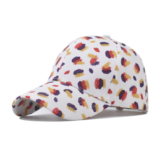 Casual Cotton Colorful Baseball Cap Bread Pattern Outdoor Sun Duckbill Hat for Men & Women-2032