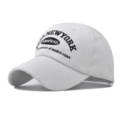 New Cotton Baseball Cap with New York Embroidery Trendy Duckbill Hat for Men & Women-2073
