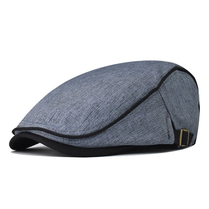 Cotton Beret Hat with Stylish Stitching Youth Casual Visor Newsboy Cap for Men & Women-1778