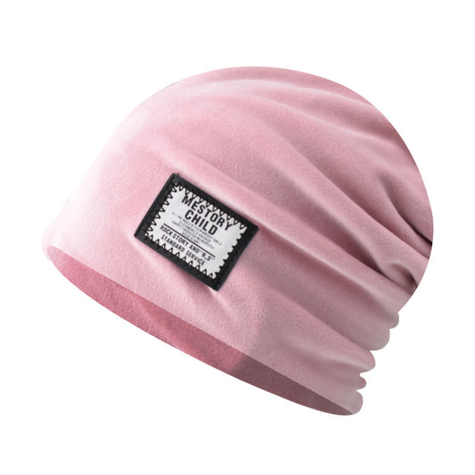 Women’s Winter Chenille Knitted Beanie Small Letter Embroidery Solid Color Warm Hat-AA1672